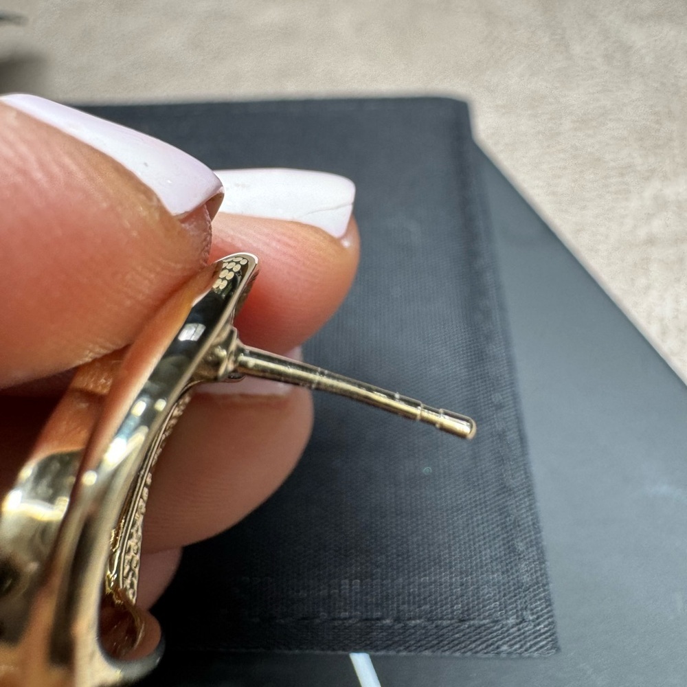 Chanel CC Crystal Logo Gold Statement Earrings Large - Picture 9 of 12